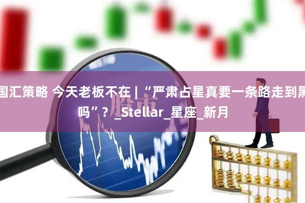 国汇策略 今天老板不在 | “严肃占星真要一条路走到黑吗”？_Stellar_星座_新月