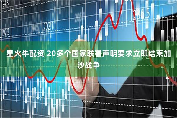 星火牛配资 20多个国家联署声明要求立即结束加沙战争