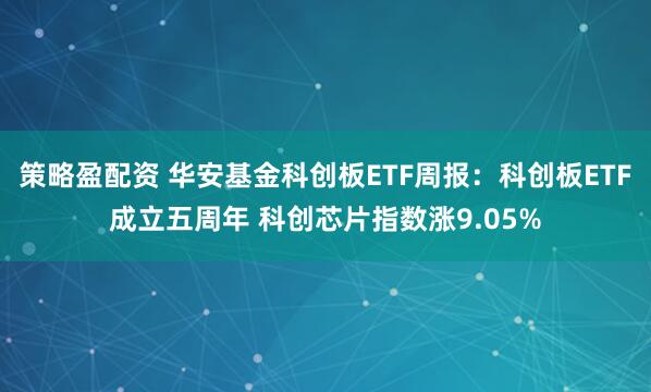 策略盈配资 华安基金科创板ETF周报:科创板ETF成立五周年 科创芯片指数涨9.05%
